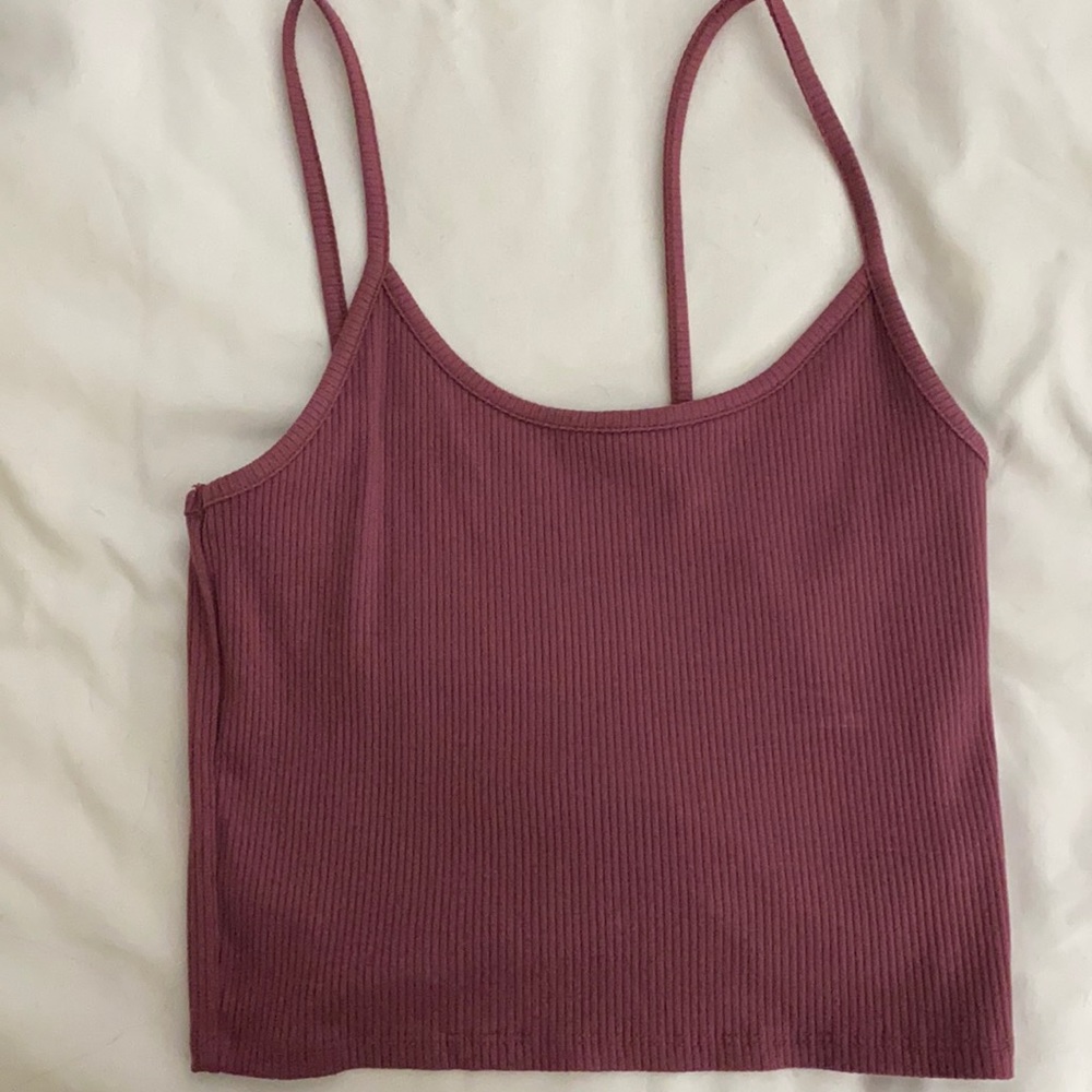 American eagle ribbed crop tank